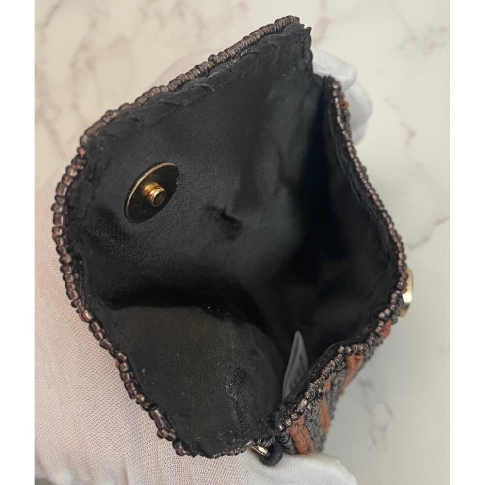 Rachel Zoe Espresso Martini Beaded Clutch, Pouch, Detachable Strap NWT - Picture 9 of 10